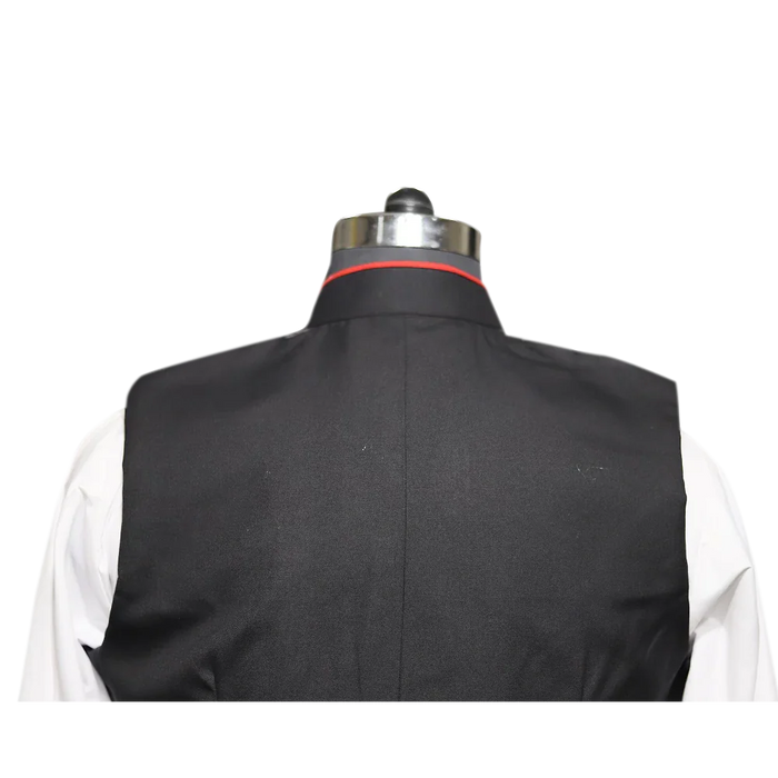 Black Clergy Vest with Trims