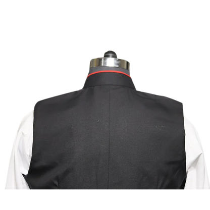 Black Clergy Vest with Trims