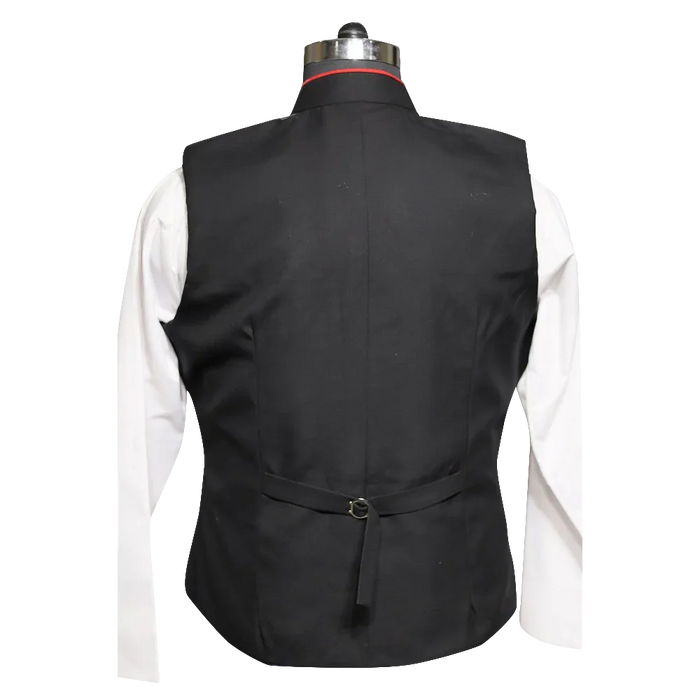 Black Clergy Vest with Trims