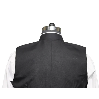 Black Clergy Vest with Trims