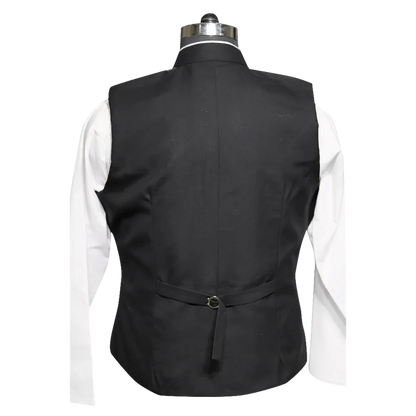 Black Clergy Vest with Trims