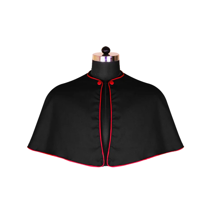 Black Shoulder Cape with Trims