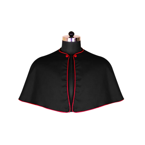 Black Shoulder Cape with Trims