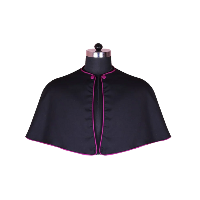 Black Shoulder Cape with Trims