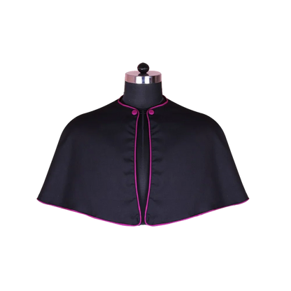 Black Shoulder Cape with Trims