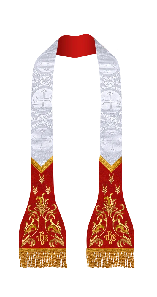 Damask / IHS / White - Red