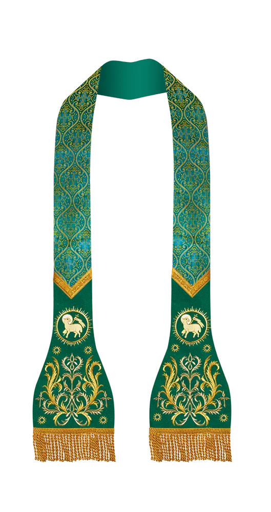 Catholic Stole with embroidery motif