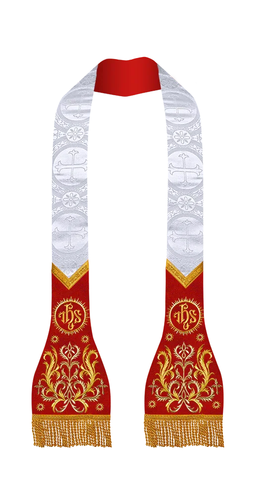 Damask / IHS / White - Red