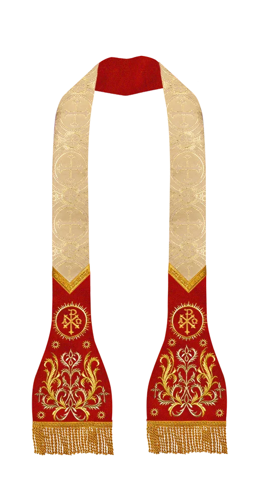 Catholic Stole with embroidery motif