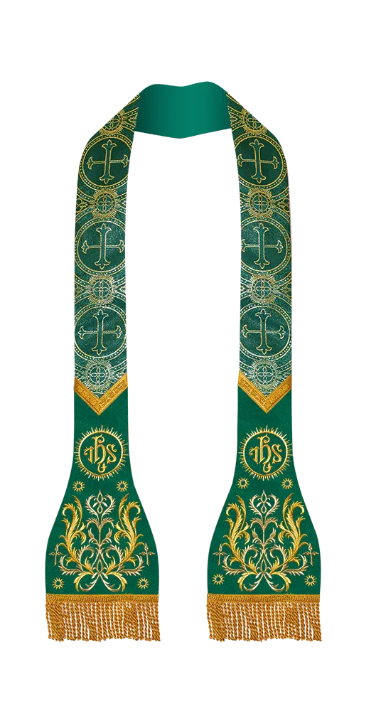 Catholic Stole with embroidery motif