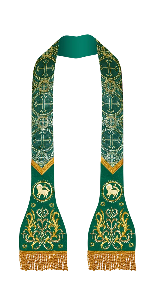 Catholic Stole with embroidery motif