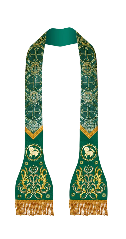 Catholic Stole with embroidery motif