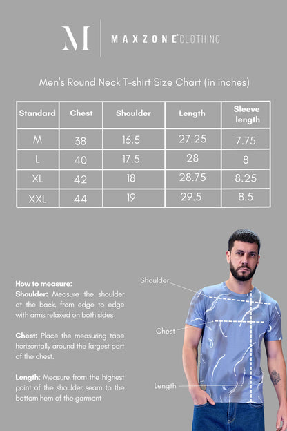 Cloud Grey - AOP Round Neck T-shirt