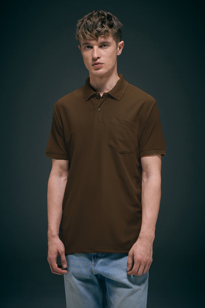 Coffee Brown Smart Tech Pocket + Polo