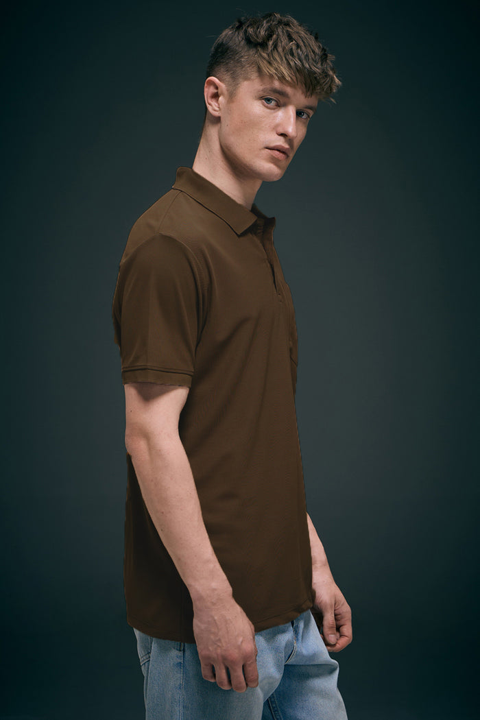 Coffee Brown Smart Tech Pocket + Polo