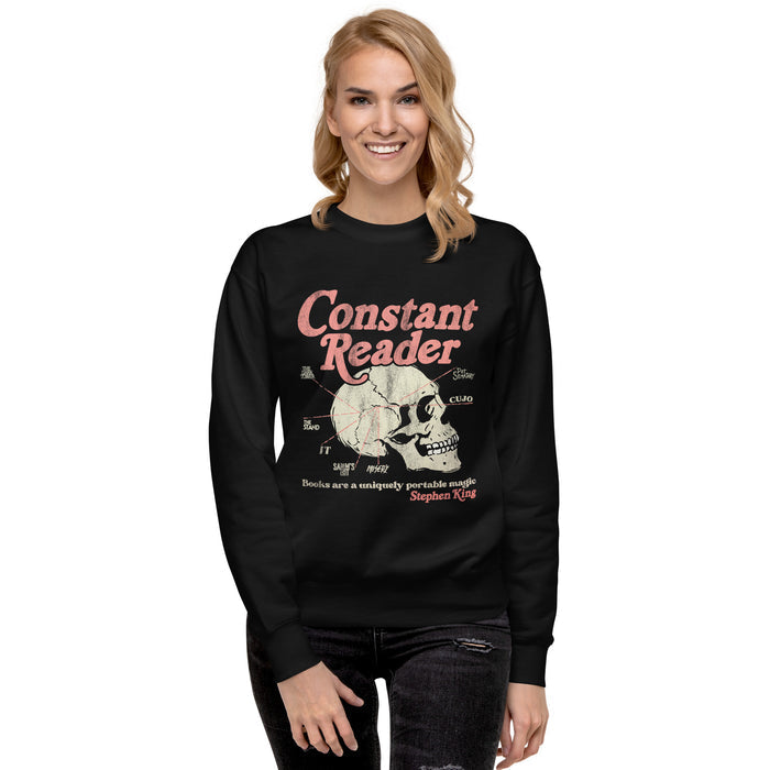 Constant Reader Skull Unisex Premium Sweatshirt