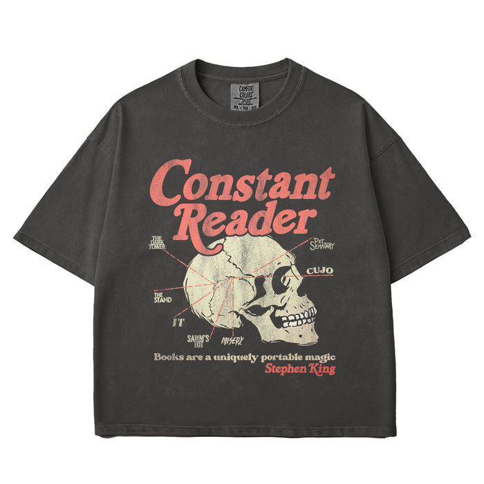 Constant Reader Skull Women’s Box Tee