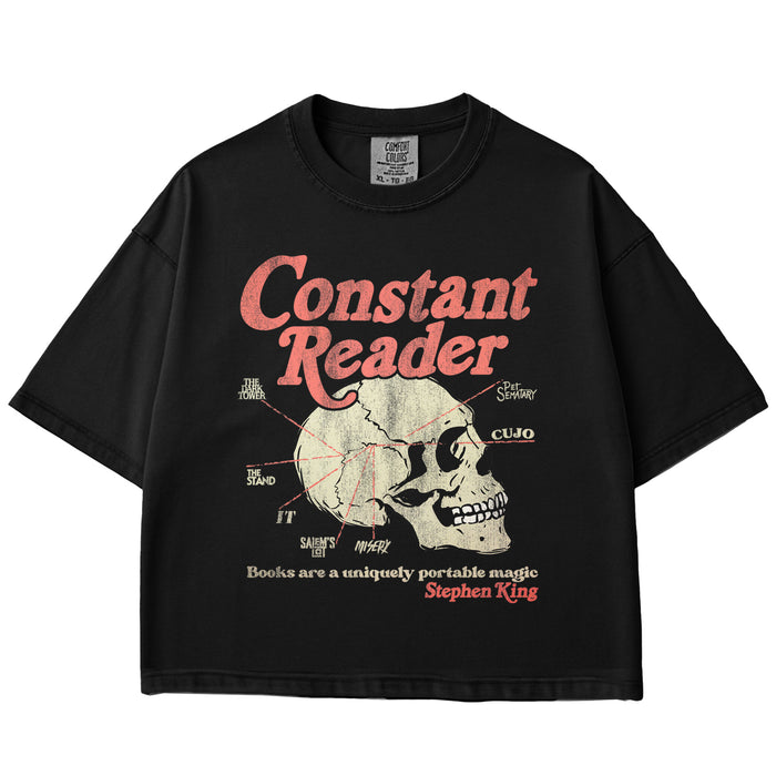 Constant Reader Skull Women’s Box Tee