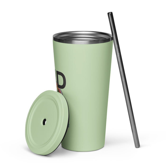 Cradle of Lud Insulated tumbler with a straw