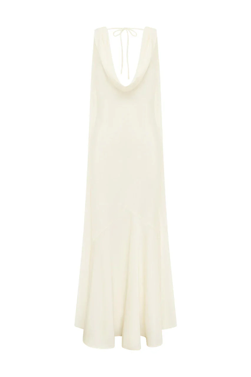 GABRIELLA COWL MAXI DRESS - IVORY