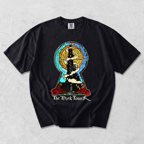 Dark Tower Stained Glass Garment Dyed Tee