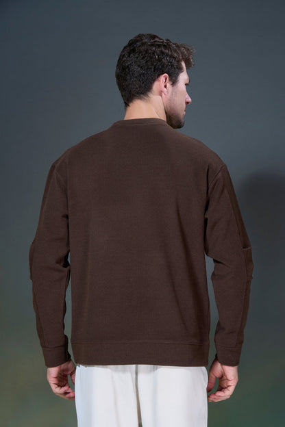 Deep Brown - Abstract Sweatshirt