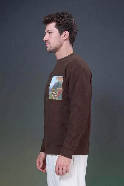Deep Brown - Abstract Sweatshirt