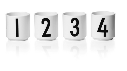 Design Letters, Design Letters Esspresso Cups Set of 4, Cups & Glasses, Arne Jacobsen,