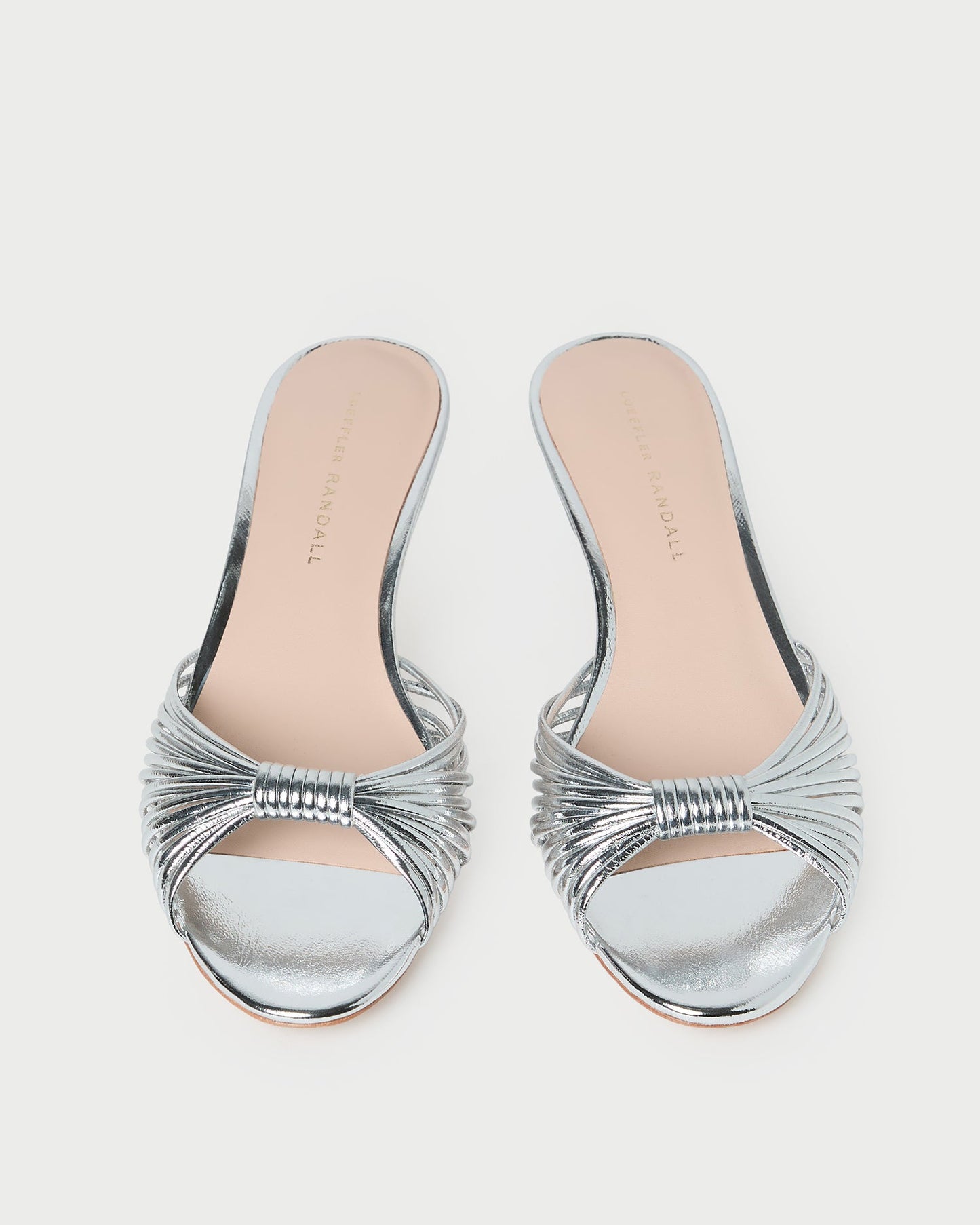 Dixie Silver Leather Kitten Heel