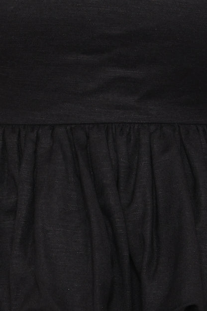 Ursa Peplum Top - Black