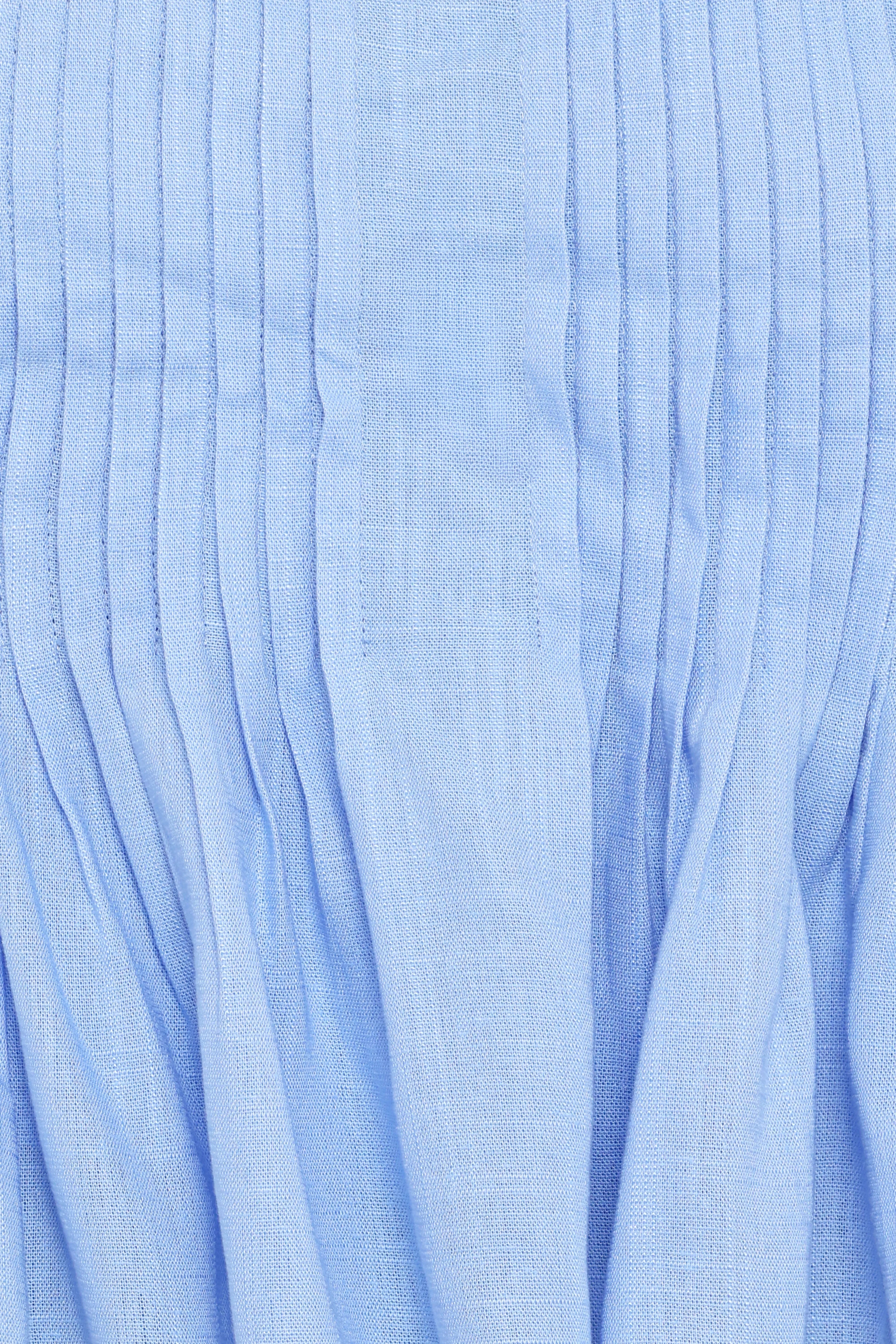 Cagnes Strapless Peplum Top - Blue