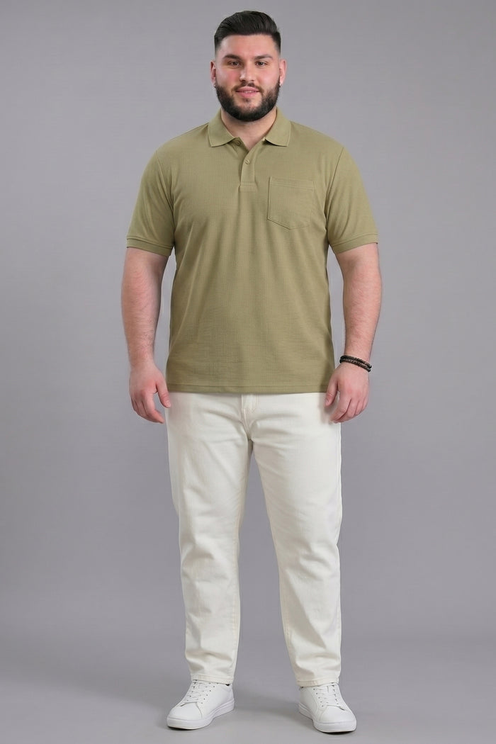 Forest - Zyric Pocket Polo Plus Size