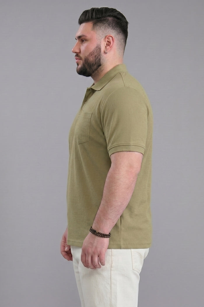 Forest - Zyric Pocket Polo Plus Size