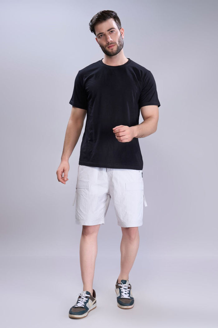 Grey  - Cargo Zip Pocket Shorts
