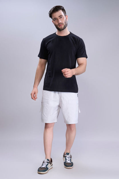 Grey  - Cargo Zip Pocket Shorts