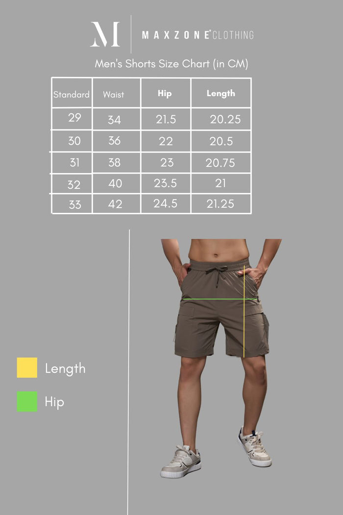 Grey  - Cargo Zip Pocket Shorts