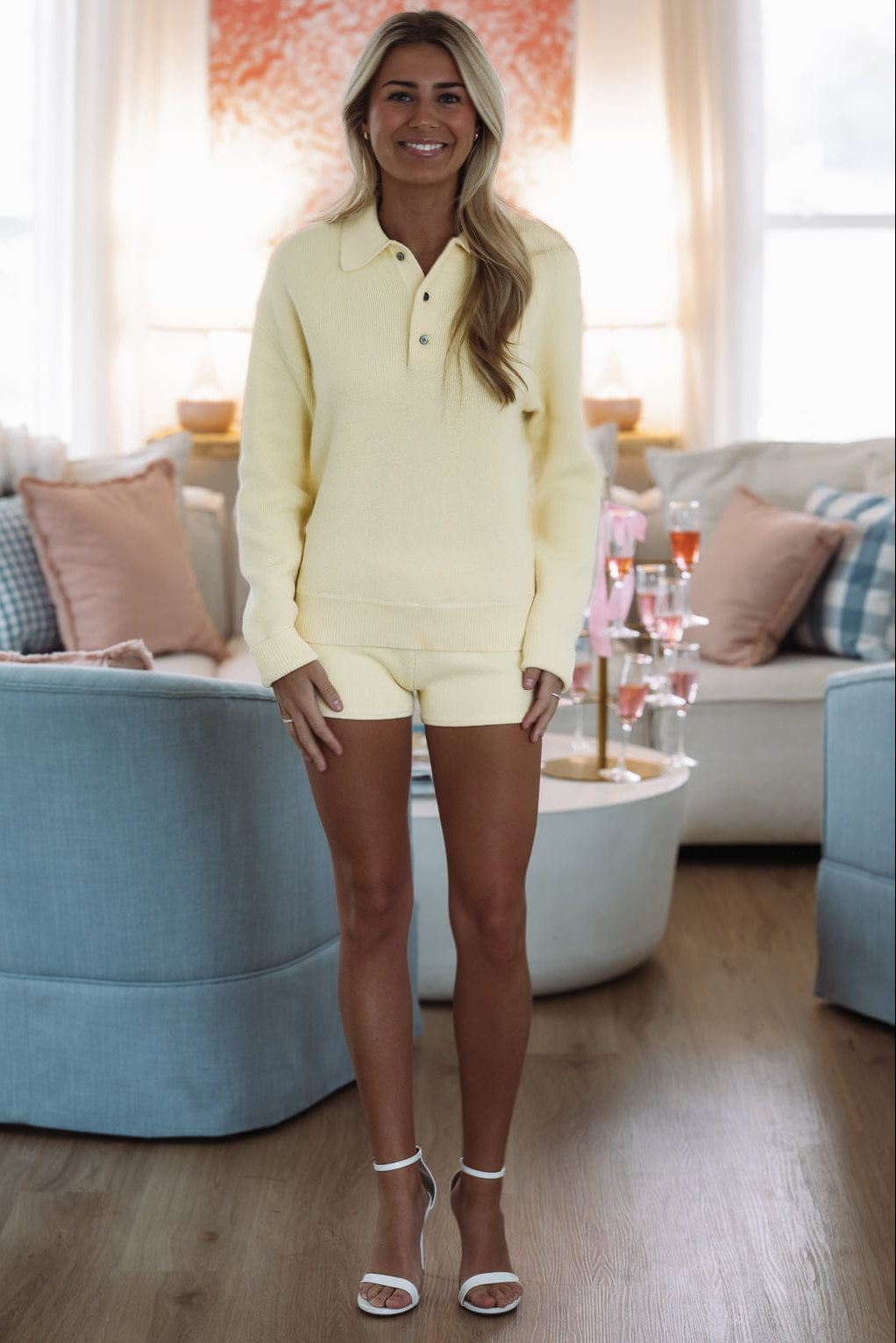Treat Myself Knit Shorts - Butter Yellow