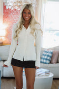Warm Wishes Sweater Cardigan Top - Oatmeal