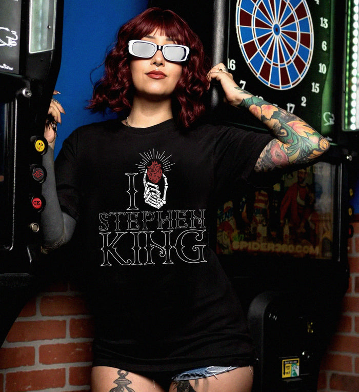 I Heart Stephen King Garment Dyed Tee