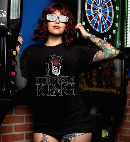 I Heart Stephen King Garment Dyed Tee