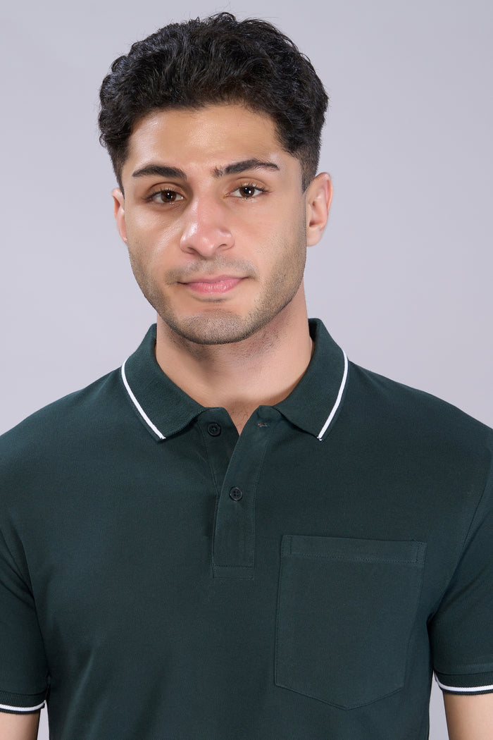 June Green - Identity Pocket Polo