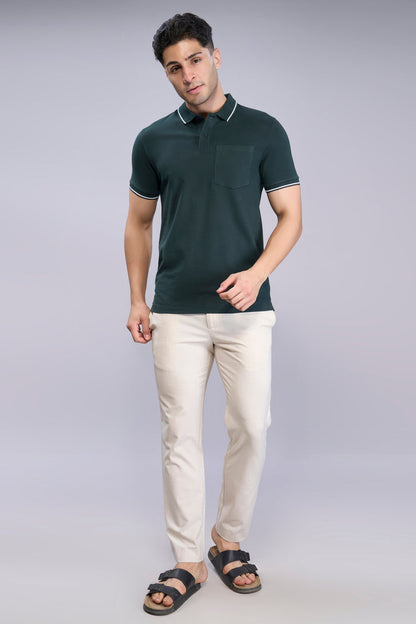 June Green - Identity Pocket Polo