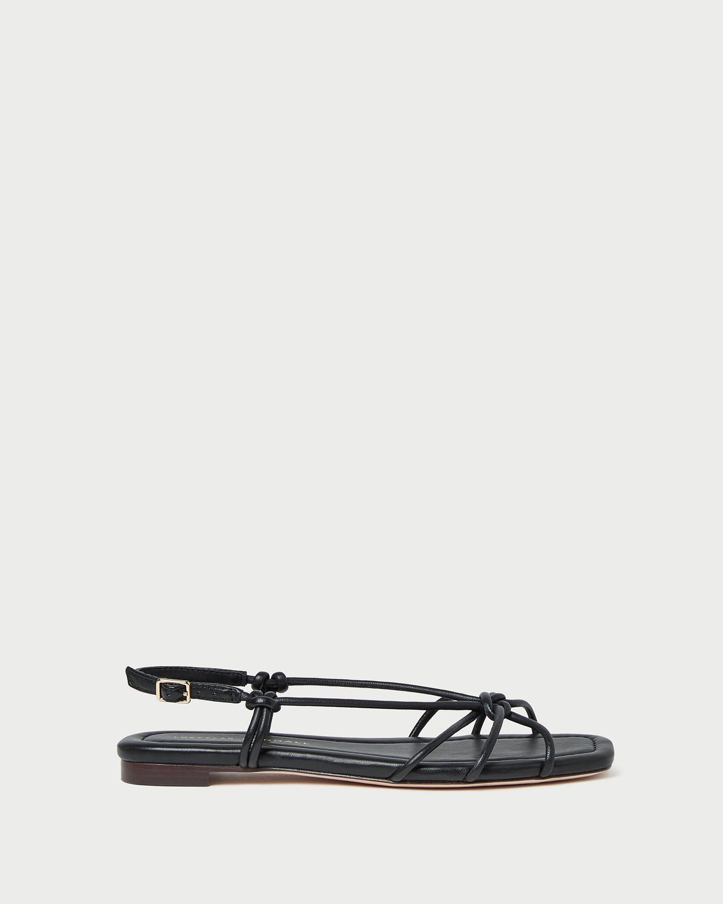 Karly Black Leather Strappy Sandal