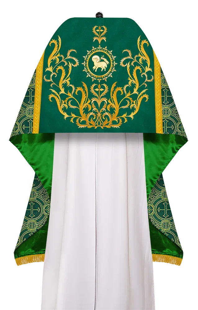Liturgical motif embroidered Humeral Veil