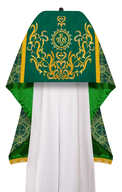 Liturgical motif embroidered Humeral Veil