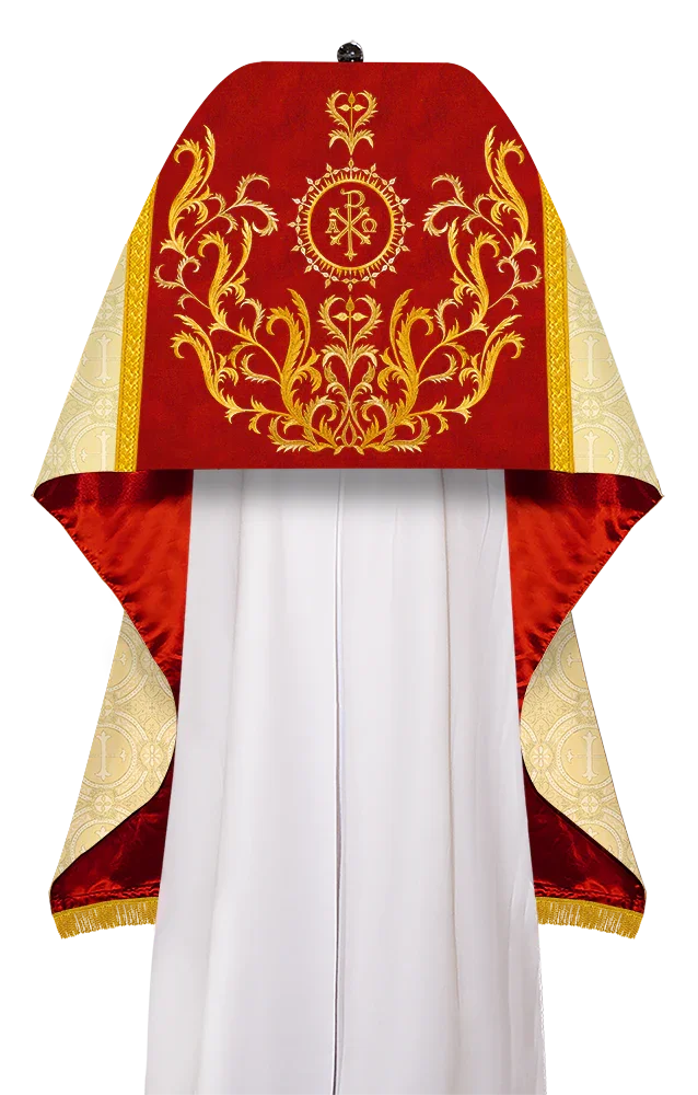 Liturgical motif embroidered Humeral Veil