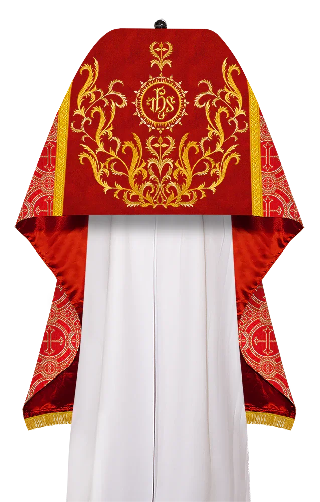 Liturgical motif embroidered Humeral Veil