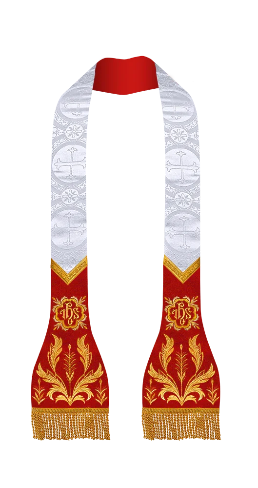 Damask / IHS / White - Red