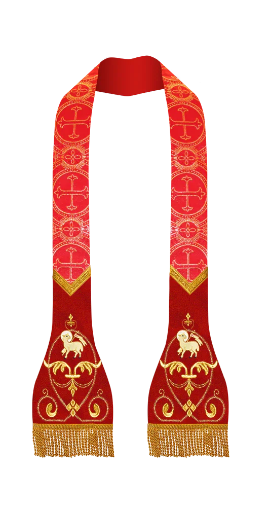 Liturgical Stole with embroidered motif