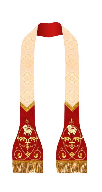 Liturgical Stole with embroidered motif